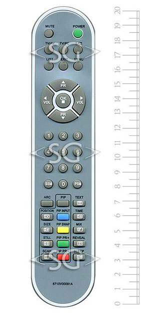 Пульт дистанционного управления для LG 6710V00091A